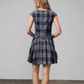 Plaid Short Sleeve Bow Dress BBK0005