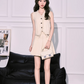V-Neck Classic Vest & Pleated Skirt MNX0004