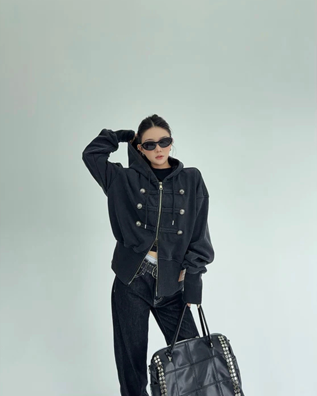 Napoleon-Style Zip-Up Hoodie YLS1071