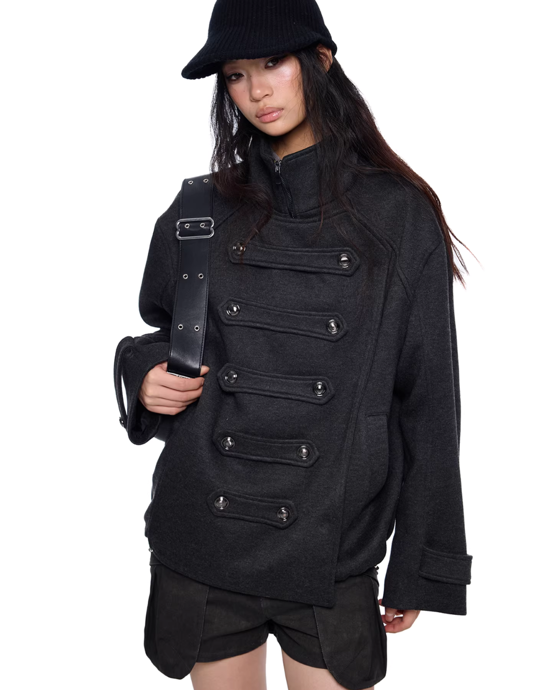 Short Double-Faced Wool Coat EZK0094