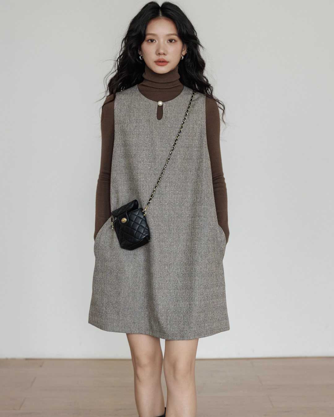 Crew Neck Vest Dress VAS0170