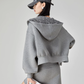 Gray Sequin Hood Jacket / A-Line Half Skirt  FER0039
