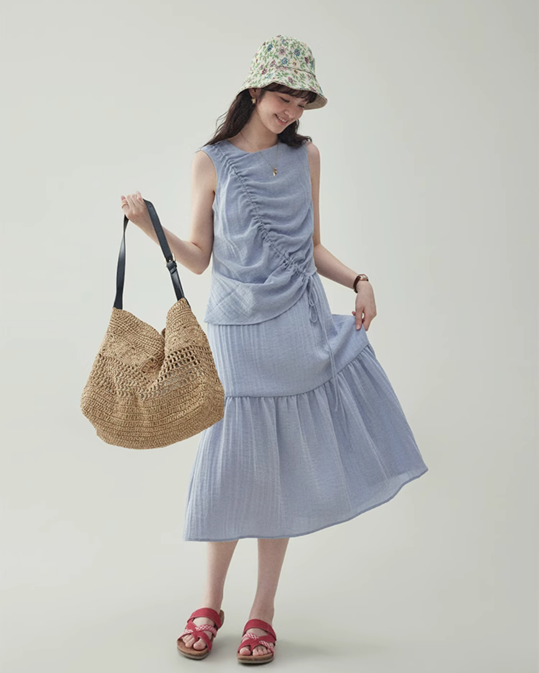 Wrap Tiered Dress AMU0016