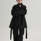 Half Turtleneck Black Coat SRS0320