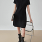 Blanket Stitch Half-Zip Polo Dress FER0201
