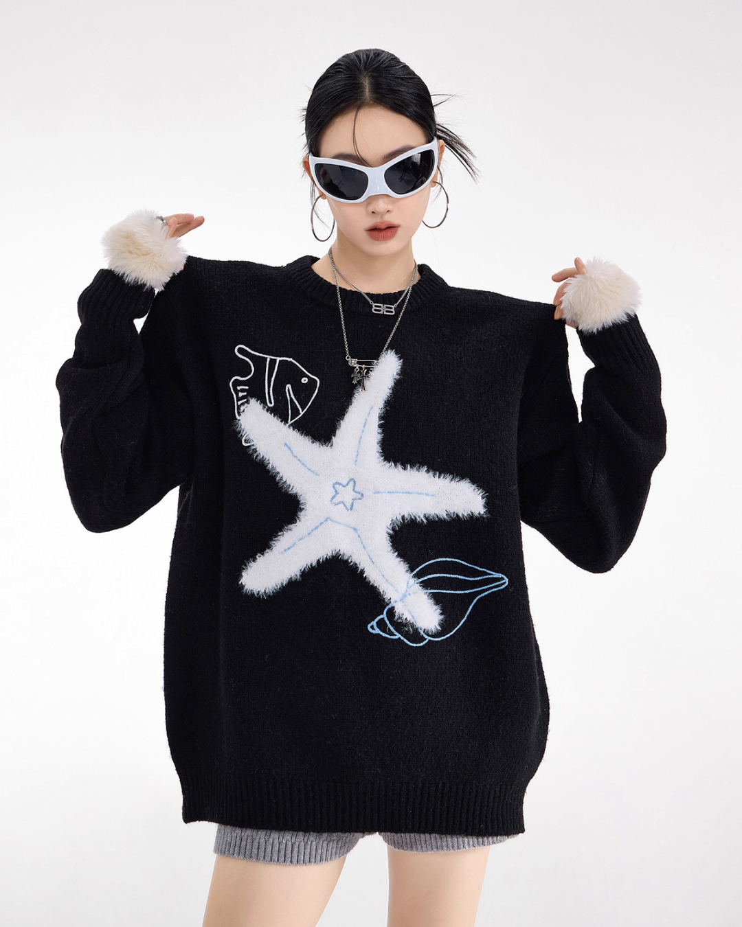 Starfish Round Neck Knit ICM0102