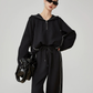 Half-Zip Sailor Collar Top / Wide Pants FER0374