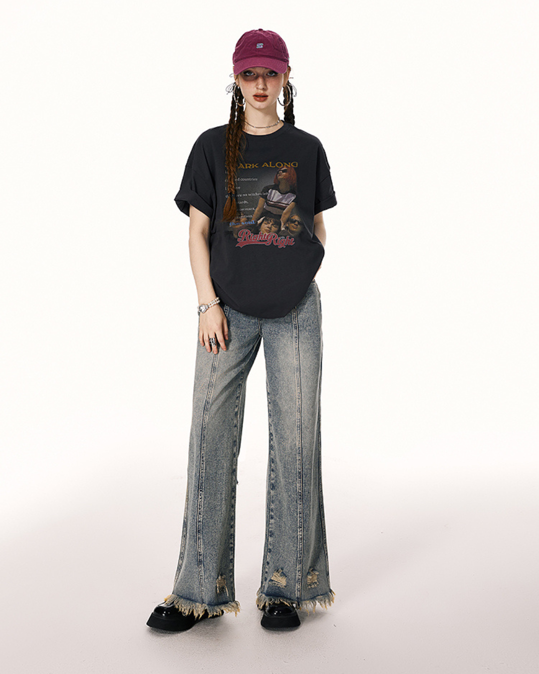 High Waist Wide Leg Denim IMO0061