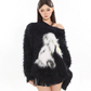 Rabbit Fluffy Round Neck Knit CCS0008