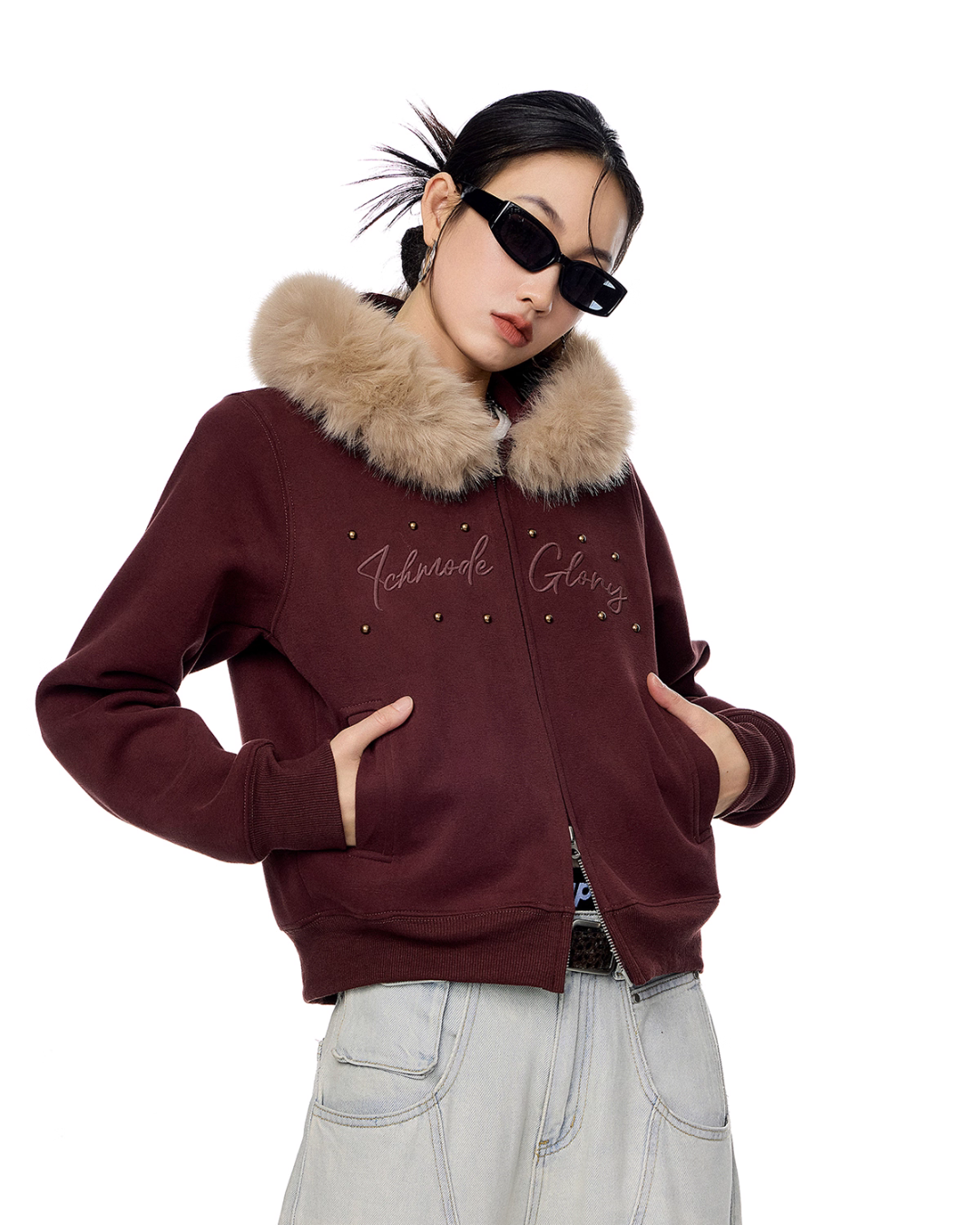 Fur Hood Zip Hoodie ICM0093