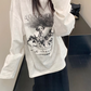 Dog Print Loose Long Sleeve T-Shirt YLS0913