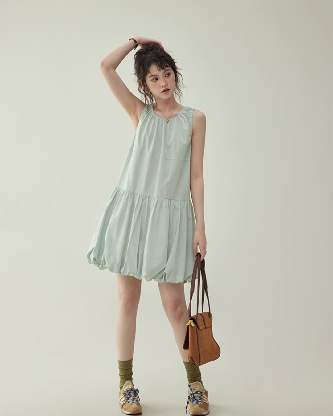 Balloon Sleeveless Dress AMU0039