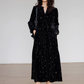 V-Neck Velour Elegant Dress VAS0141