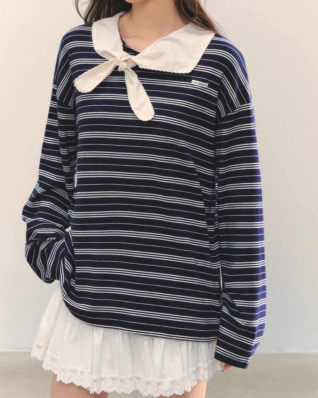 Marine Stripe Long Sleeve Top ASG0069