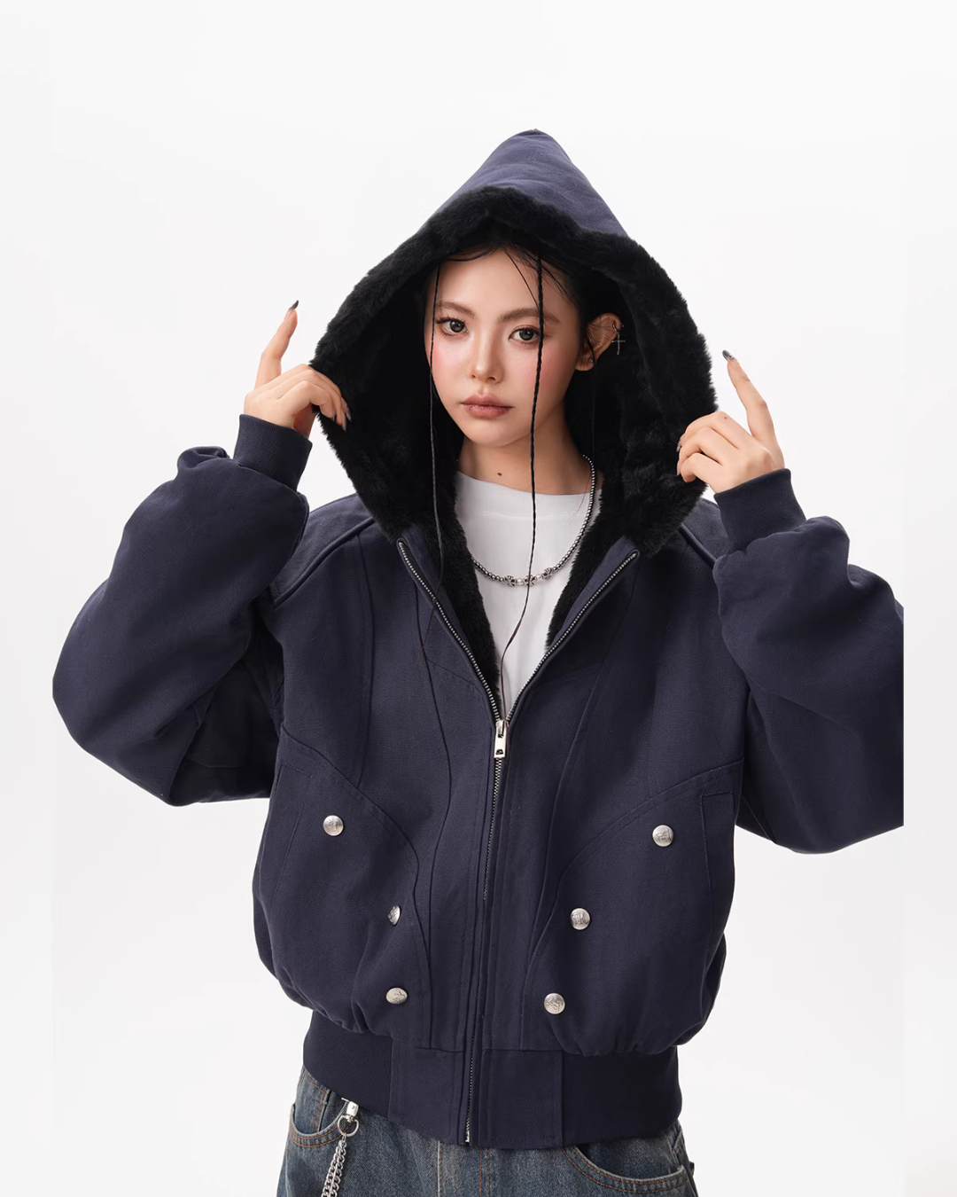 Inner Fleece Zip-up Hoodie BWA0009