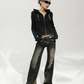 Graffiti Contour Denim Pants ACS0368