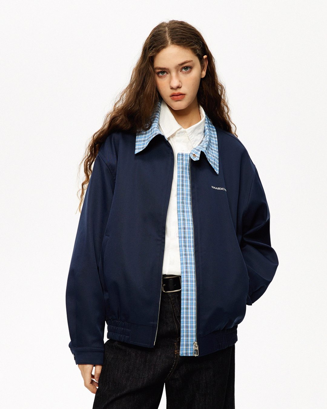 Plaid Loose Casual Jacket NDC0008