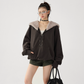 Duty Half Zip Collar Fleece Hoodie ACS0321