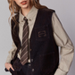 Vintage Flocked Denim Jacket / Vest / Bermuda Shorts / Tie BBK0002