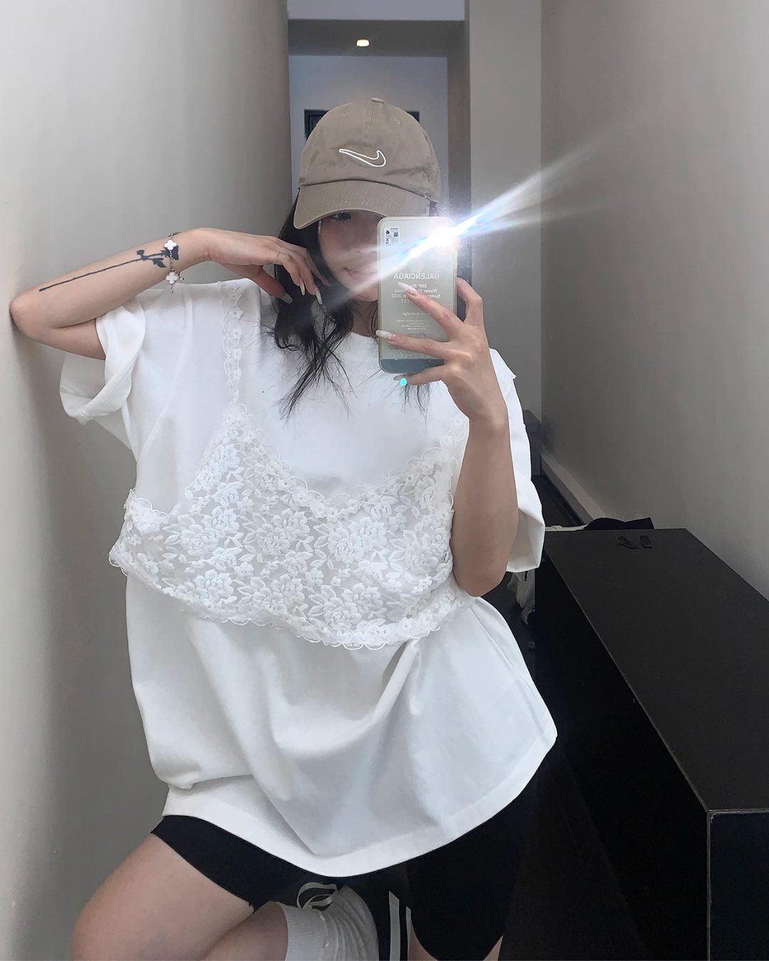 Race Bustier Layered Style T-shirt YLS0877