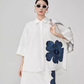 Appliqué Off-White Shirt / Half-Length Skirt FER0117