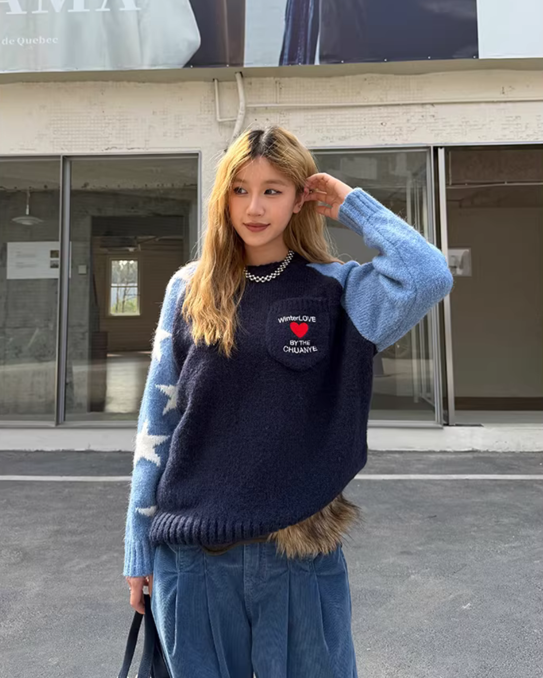 Pullover Raglan Sweater Knit CYE0091