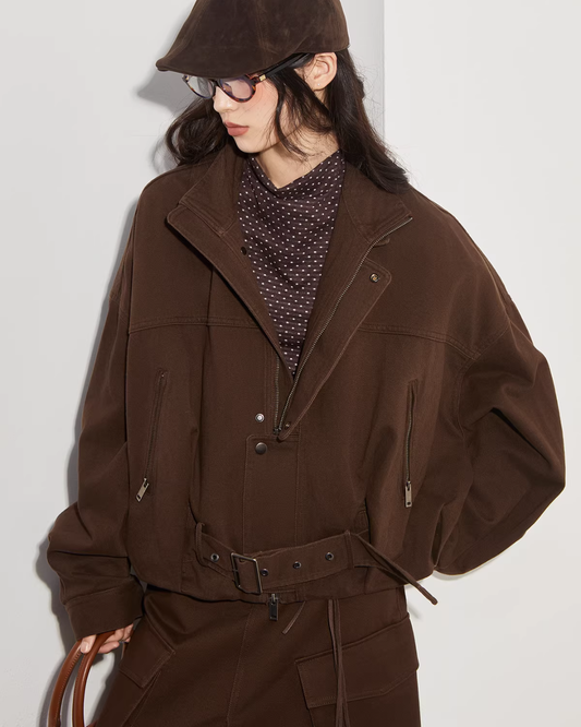 Vintage Oversized Biker Jacket / Cargo Pants / Half Skirt BBK0003