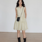 Key Neck Chiffon Sleeveless Dress VAS0118