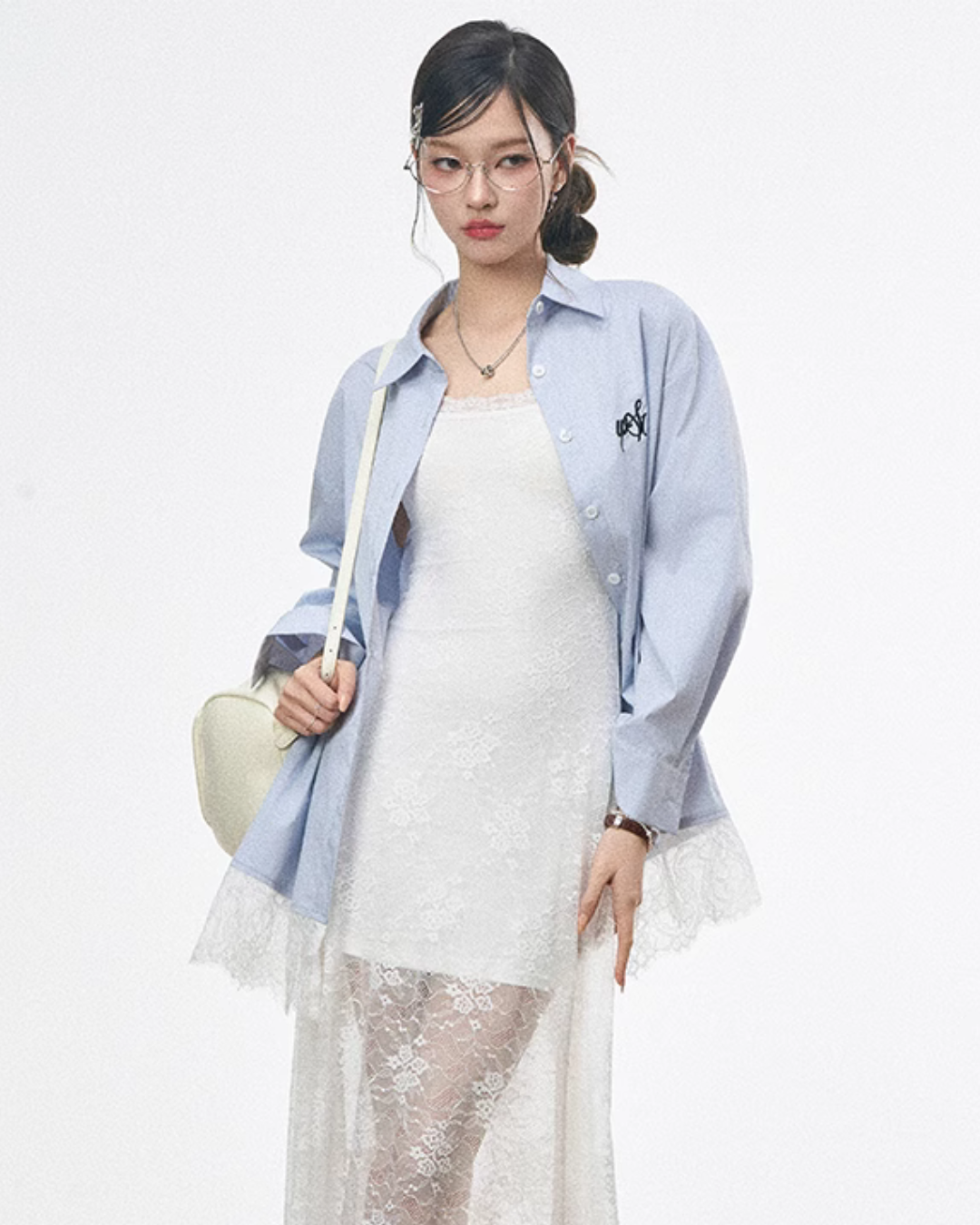 Lace Long Dress / Long Sleeve Shirt  WEO0052