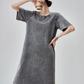 Chemical Wash Studs T-Shirt Dress FER0197