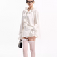 Floral Satin Shirt / Satin Fishtail Skirt TUW0004