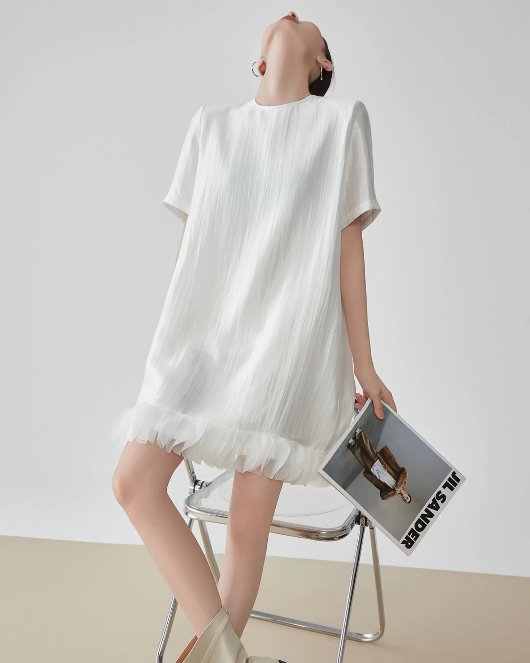 Hem Tulle Frill Mini Dress FER0128