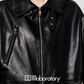 Vintage Leather Jacket / Asymmetrical Check Skirt LLA0528
