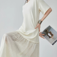 Sheer Pleated Docking Dress FER0165