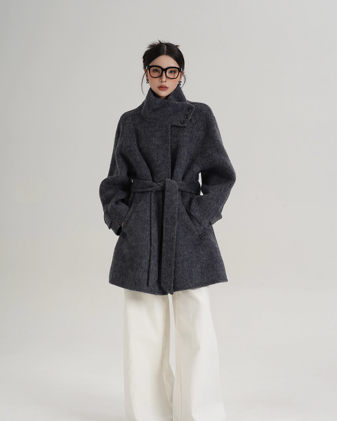 Stand Collar Wool Coat SRS0364