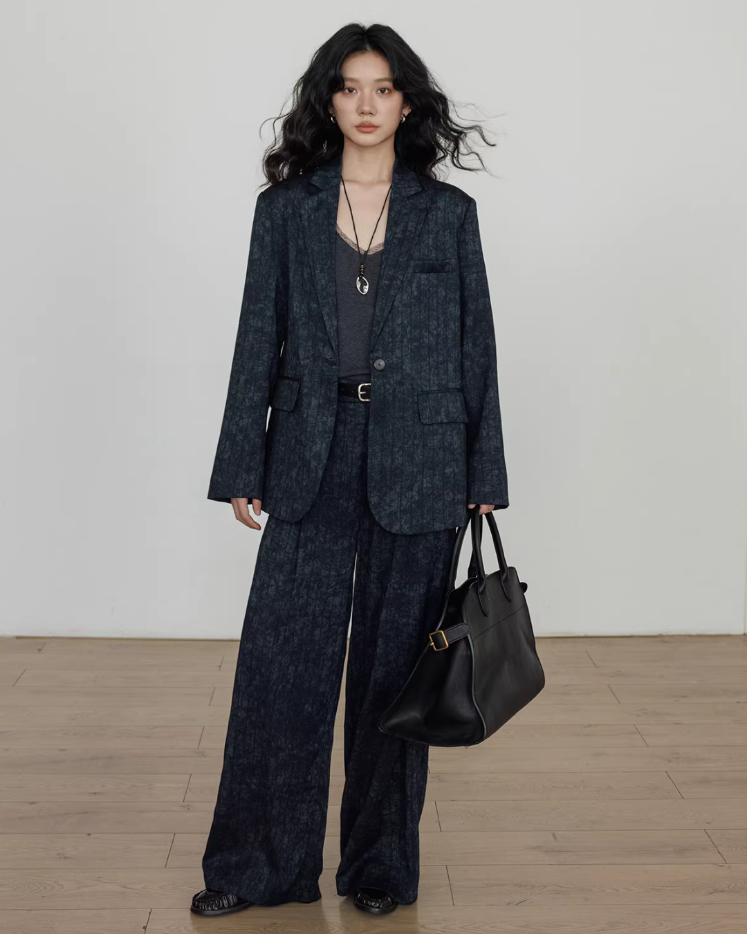 Linen Oversized Casual Jacket/Wide Pants VAS0181