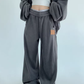Fleece Zip-Up Hoodie / Fleece Wide Pants YLS1016