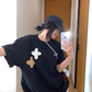 Floral Embroidery T-Shirt YLS0860