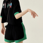 Black & Green Retro Tops / Shorts LLA0013