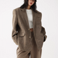Retro Casual Gold Brown Blazer ACS0237