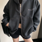 Studded Design Hooded Zip Jacket YLS1033