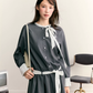 Striped Long Sleeve Dress MST0001