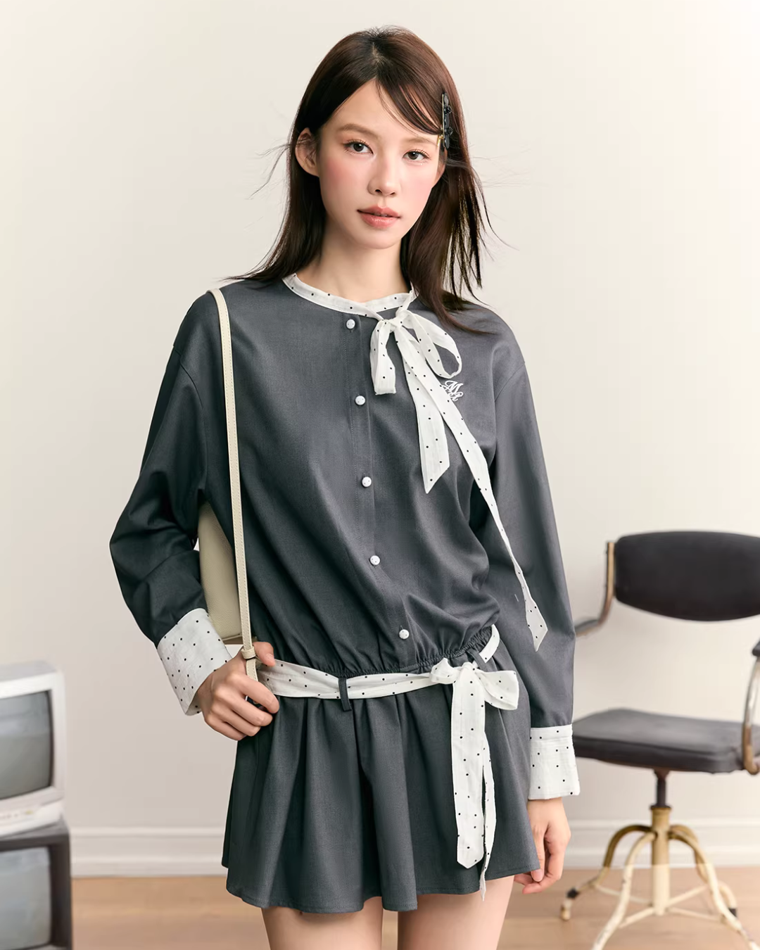 Striped Long Sleeve Dress MST0001