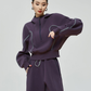 Half-Zip Sailor Collar Tops / Wide Sweatpants FER0383
