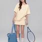 One Shoulder Sweat Top / Sweat Mini Skirt ASG0044