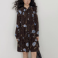 Retro Flower Print Dress VAS0184