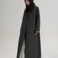 V-Neck Wool Long Coat SRS0387