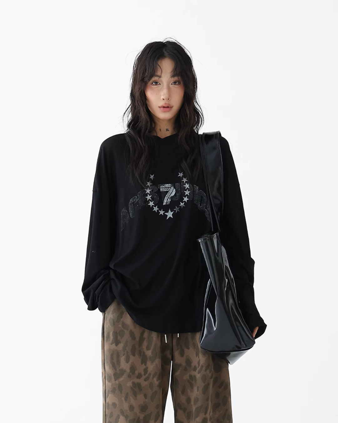 Star Print Loose T-Shirt  ACS0261