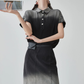 Gradient Polo Shirt Dress FER0156