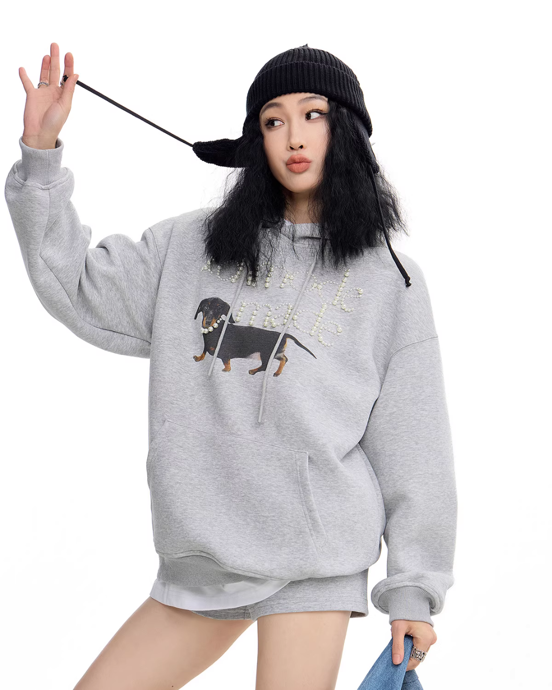 Dog Pearl Logo Sweat Hoodie ICM0090